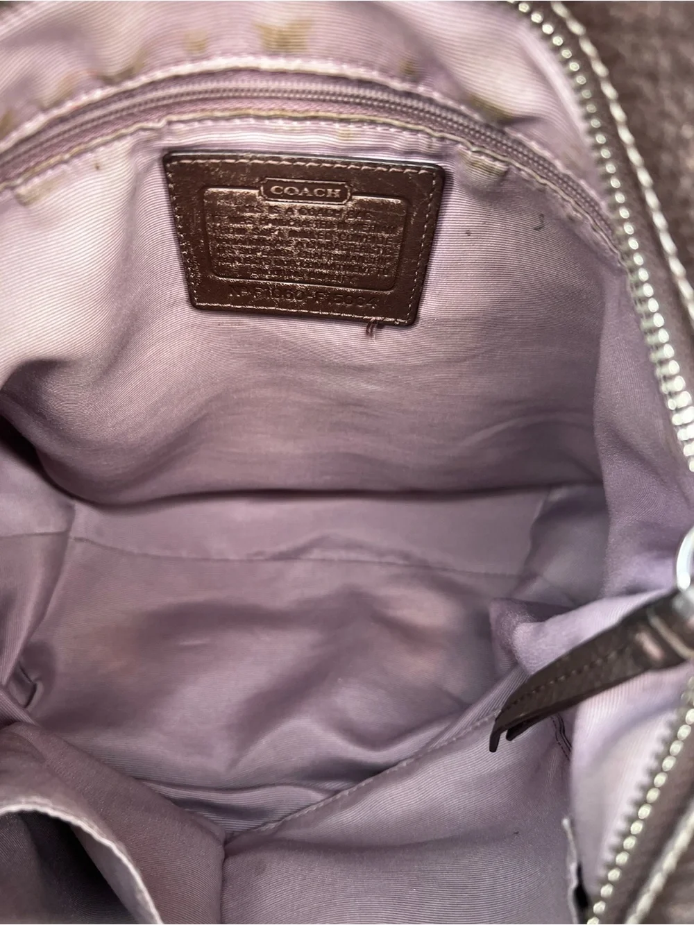 Coach Dark Brown Pebbled Leather Shoulder Bag